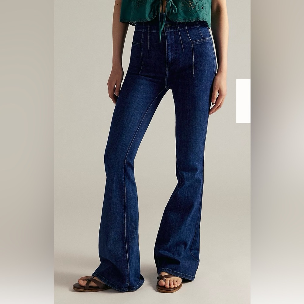 Free People Dark Blue Flare Jeans